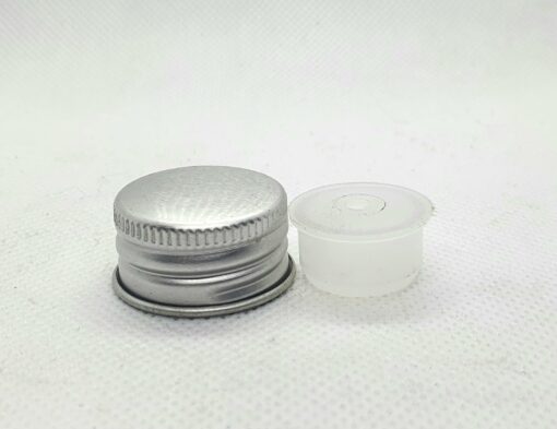 Tapa de Aluminio y Obturador 20/410 (PET00051) para Botella PET ALCOR 100 ml Boca 20/410