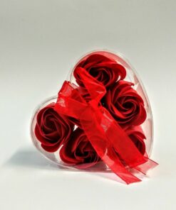 Corazón Jabón 6 Rosas