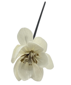 Flor Con Varilla Negra