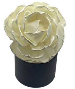Flor Rosa Con Mecha y alambre en mikado