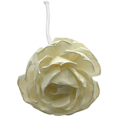 Flor Rosa Con Mecha y alambre