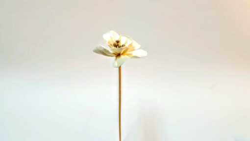Flor Con Varilla Natural