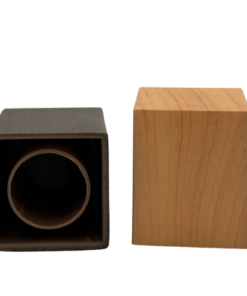 Tapa cuadrada plástico efecto madera con collar 1