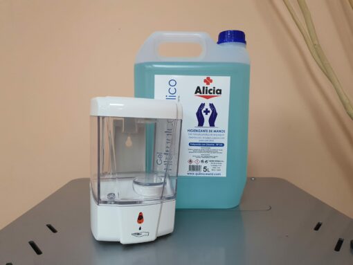 Dispensador con Sensor + Garrafa Gel 5L