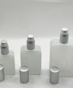 petaca tintado blanco con válvula corta 18/415 de aluminio plata mate