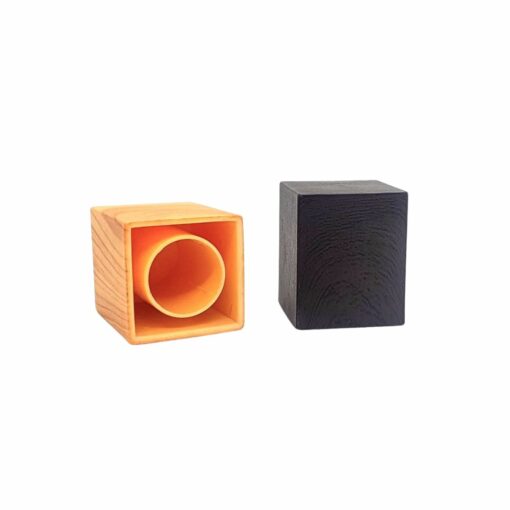 Tapa cuadrada plástico efecto madera con collar - Imagen 4
