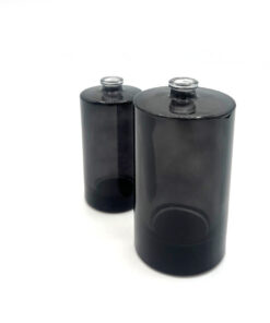 Frasco cilindrical tintado negro